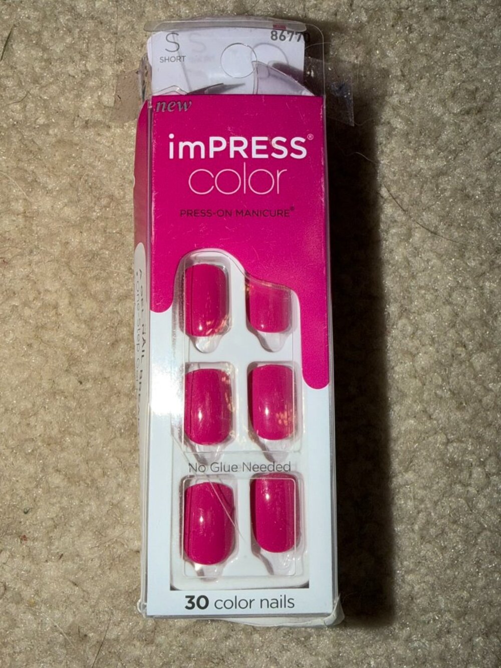 NWT Kiss imPRESS Color Press-On Manicure Orchid Festival Short Nails
